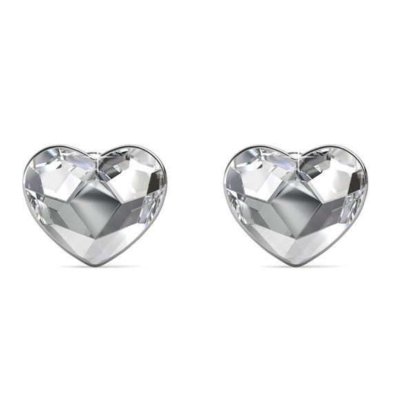 Crystal Heart Earrings‎ Made With Australian Crystals